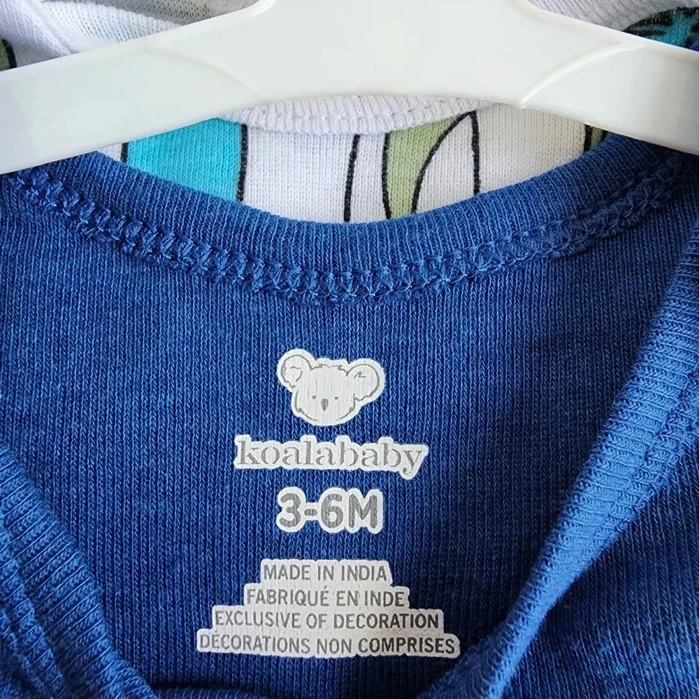 NWT Pack of 4 KOALA BABY Baby Boys NB Sleeveless Bodysuits Living On Beach Time